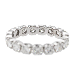 Bague Alliance américaine en or blanc et diamants - Castafiore
