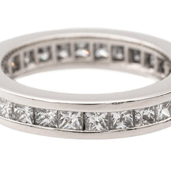 Bague Alliance américaine en or blanc et diamants - Castafiore