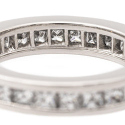 Bague Alliance américaine en or blanc et diamants - Castafiore