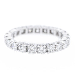 Bague Alliance américaine en or blanc et diamants - Castafiore