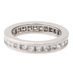 Bague Alliance américaine en or blanc et diamants - Castafiore