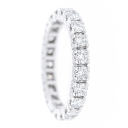Bague Alliance américaine en or blanc et diamants - Castafiore