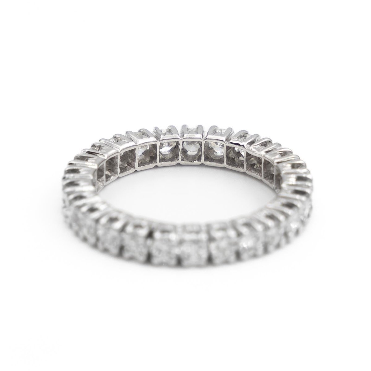 Bague Alliance américaine Or blanc Diamant - Castafiore