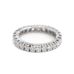 Bague Alliance américaine Or blanc Diamant - Castafiore