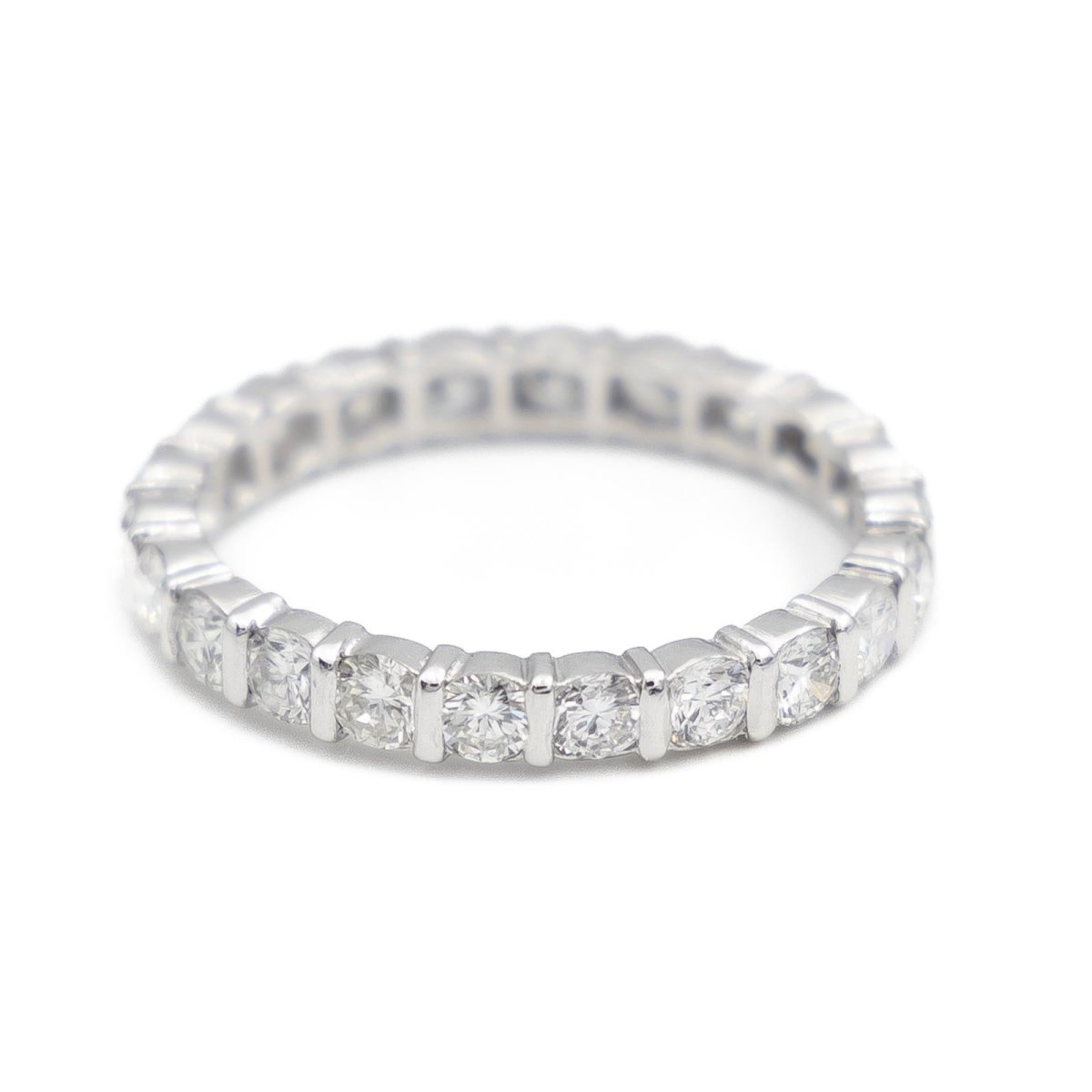 Bague Alliance américaine Platine Diamant - Castafiore