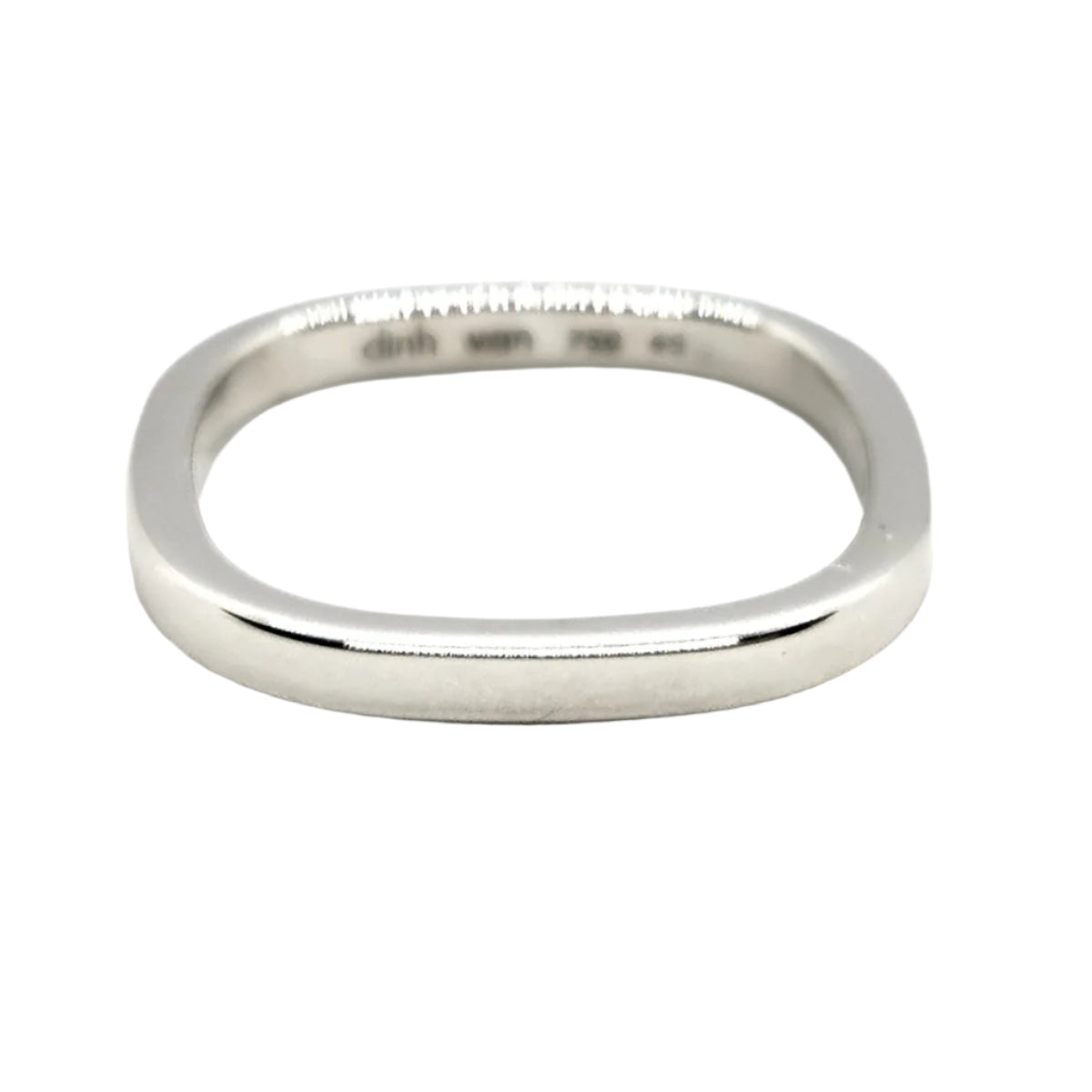 Bague Alliance carrée DINH VAN en or blanc - Castafiore