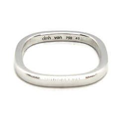 Bague Alliance carrée DINH VAN en or blanc - Castafiore