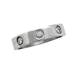 Bague Alliance CARTIER "Love" en or blanc et diamants - Castafiore