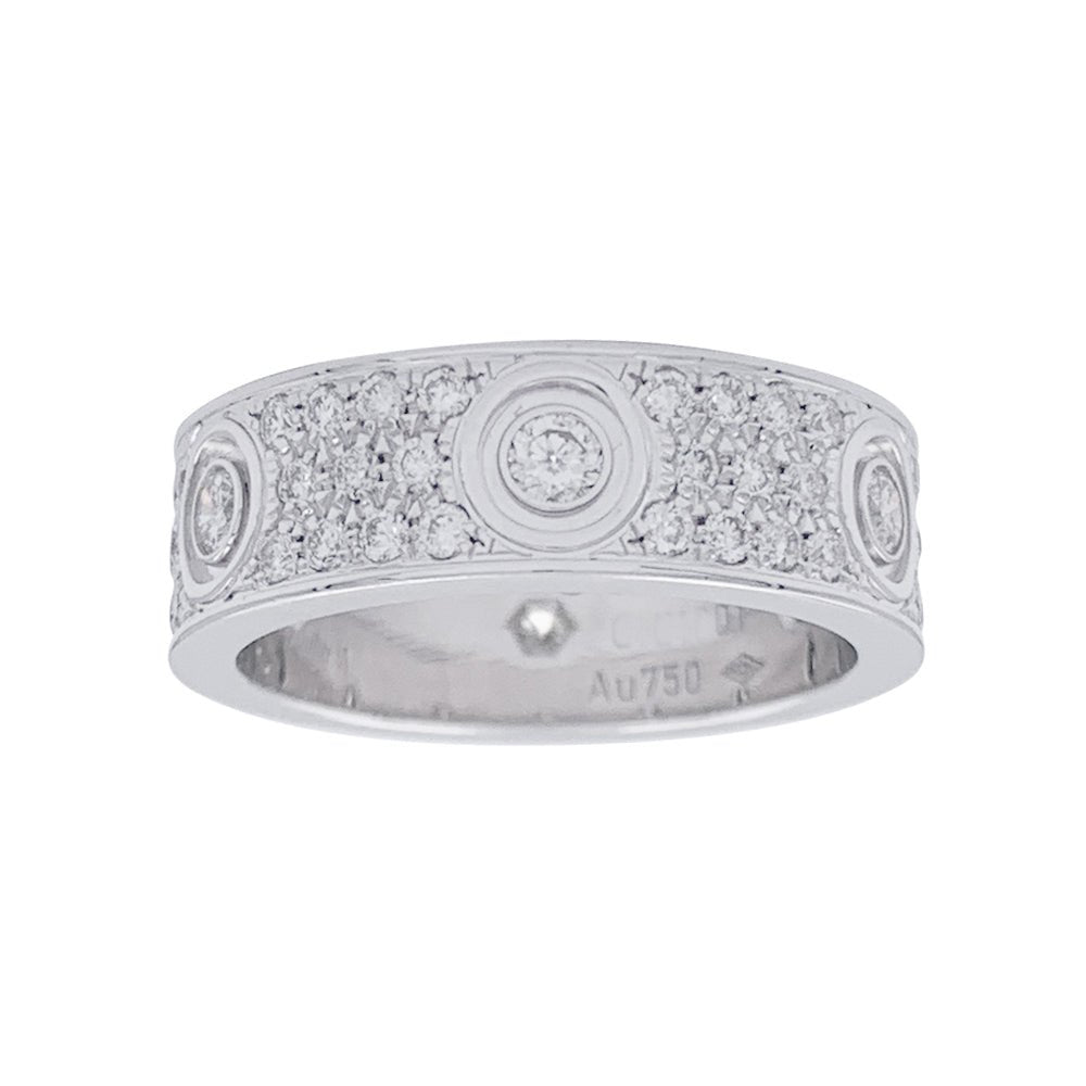Bague Alliance CARTIER "Love" en or blanc et diamants - Castafiore
