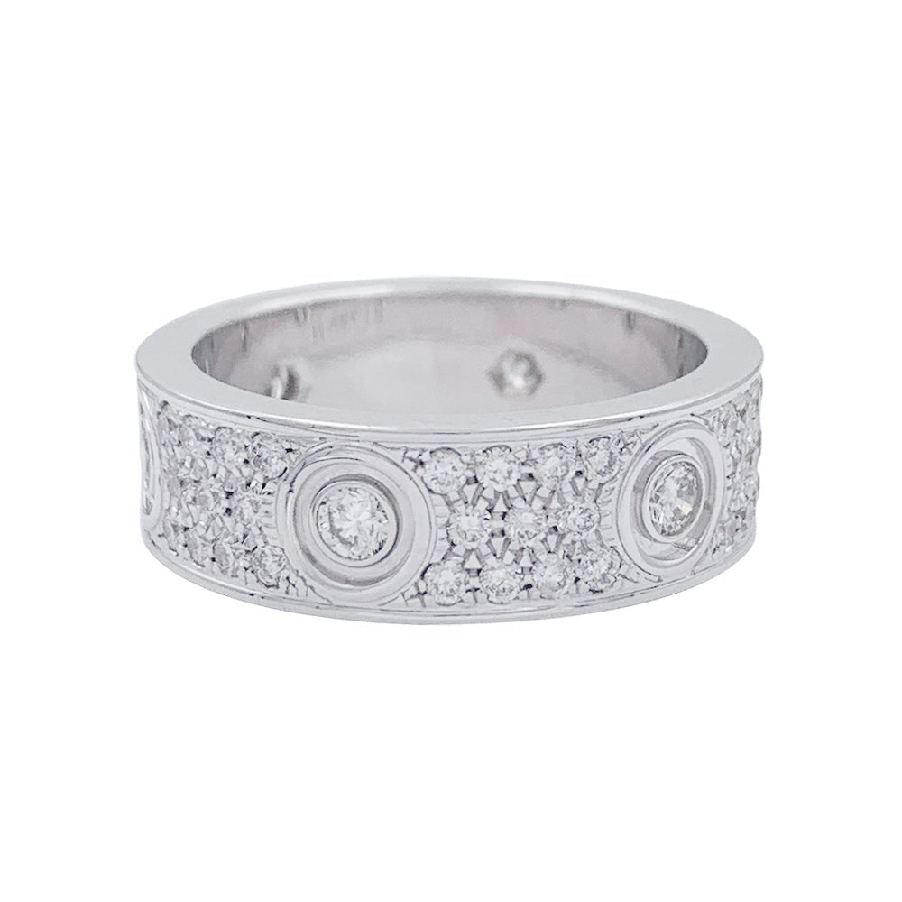 Bague Alliance CARTIER "Love" en or blanc et diamants - Castafiore