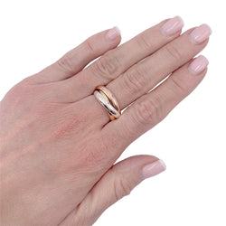 Bague Alliance CARTIER "Trinity" en trois ors - Castafiore
