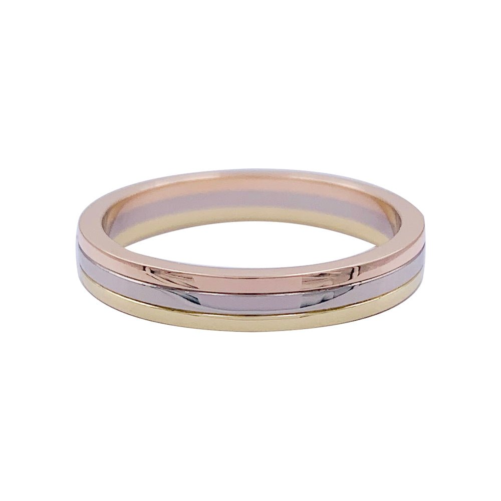 Bague Alliance CARTIER "Vendôme Louis Cartier" en trois ors - Castafiore