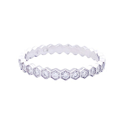 Bague Alliance CHAUMET "Bee my Love" en or blanc et diamants - Castafiore