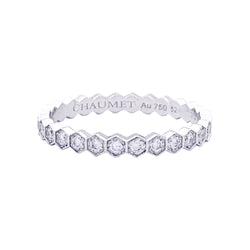 Bague Alliance CHAUMET "Bee my Love" en or blanc et diamants - Castafiore