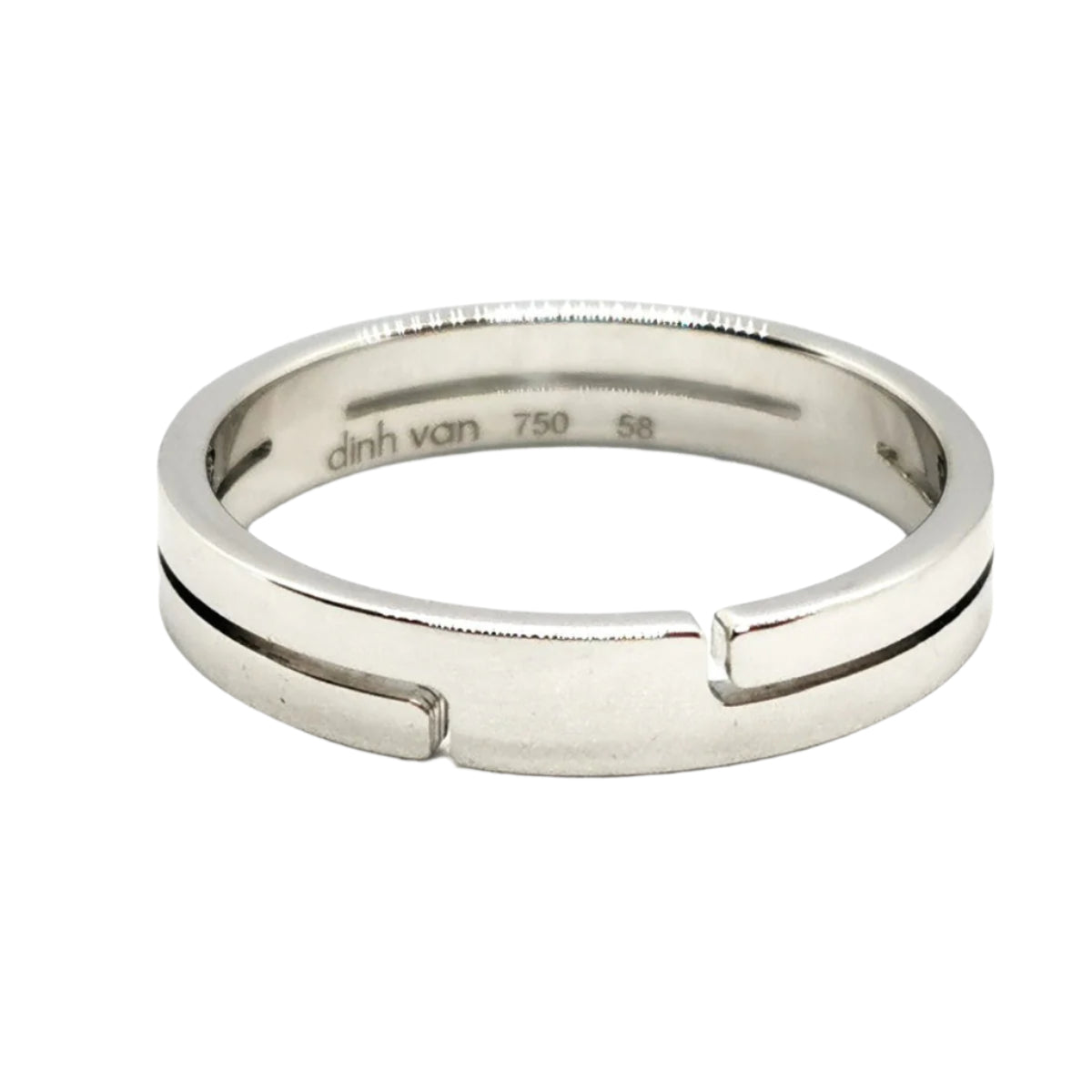 Bague Alliance DINH VAN "Seventies" en or blanc - Castafiore