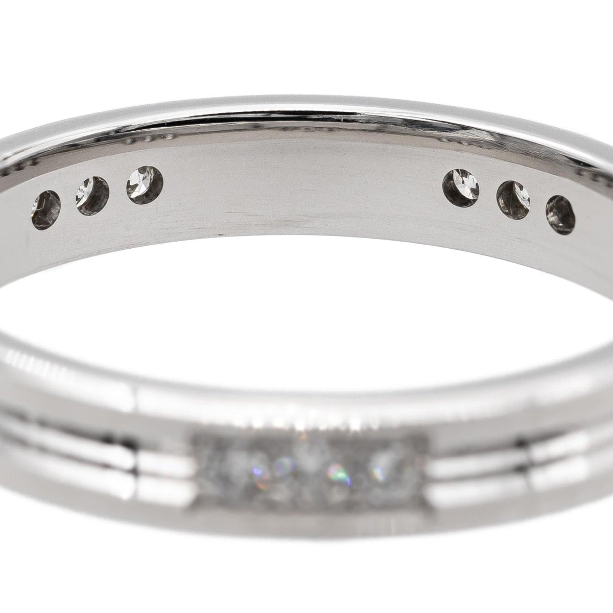 Bague Alliance en or blanc et diamants - Castafiore