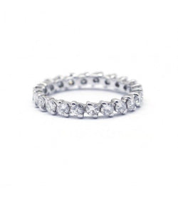 Bague Alliance en or blanc et diamants - Castafiore