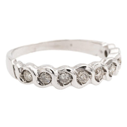 Bague Alliance en or blanc et diamants - Castafiore