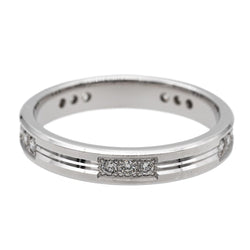 Bague Alliance en or blanc et diamants - Castafiore