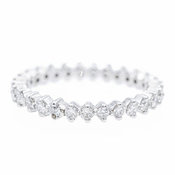 Bague Alliance en or blanc et diamants - Castafiore