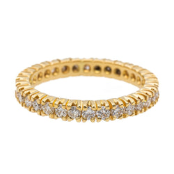 Bague Alliance en or jaune et diamants - Castafiore
