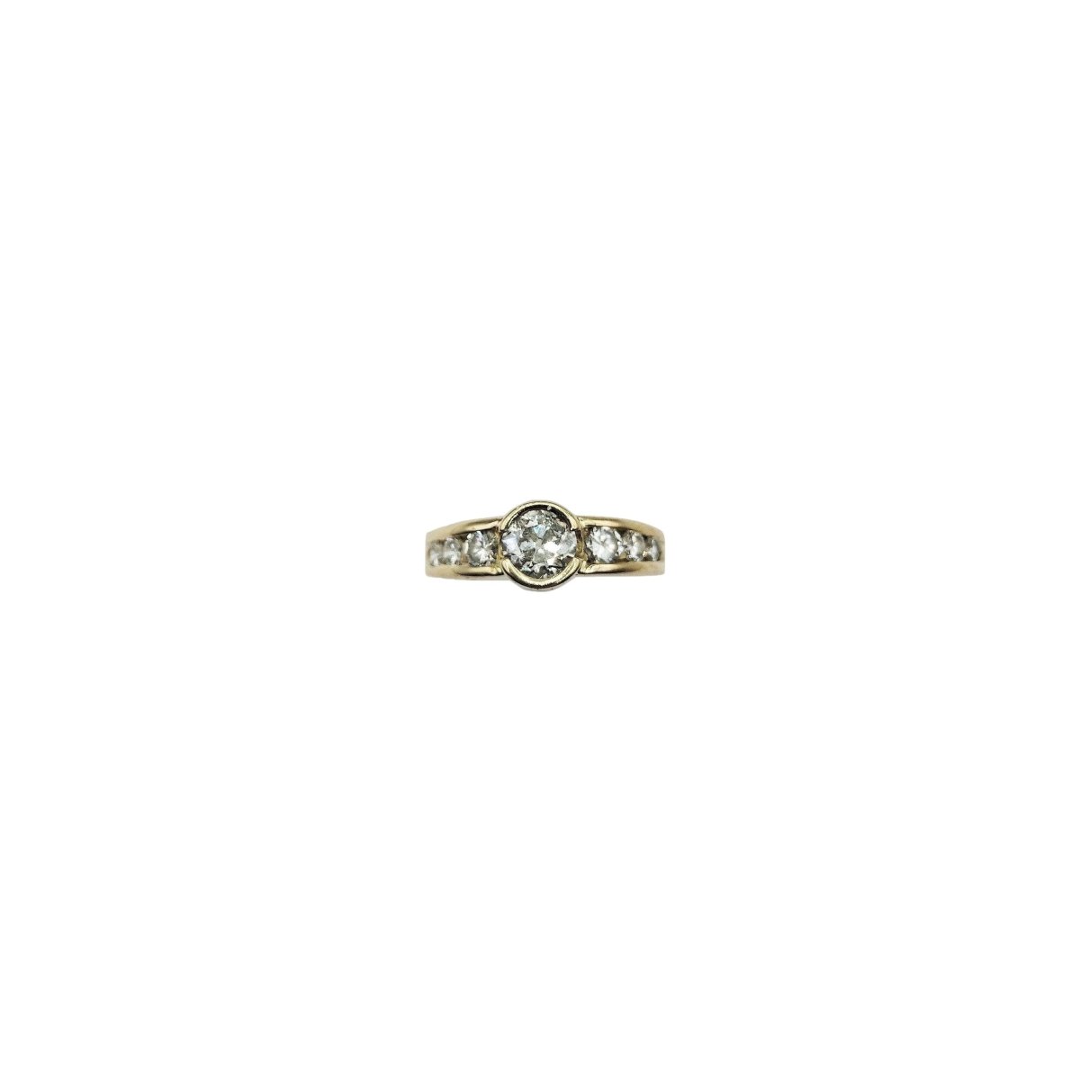 Bague Alliance en or jaune et diamants - Castafiore