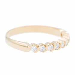 Bague Alliance en or jaune et diamants - Castafiore