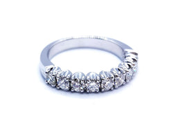 Bague Alliance Or blanc Diamant - Castafiore