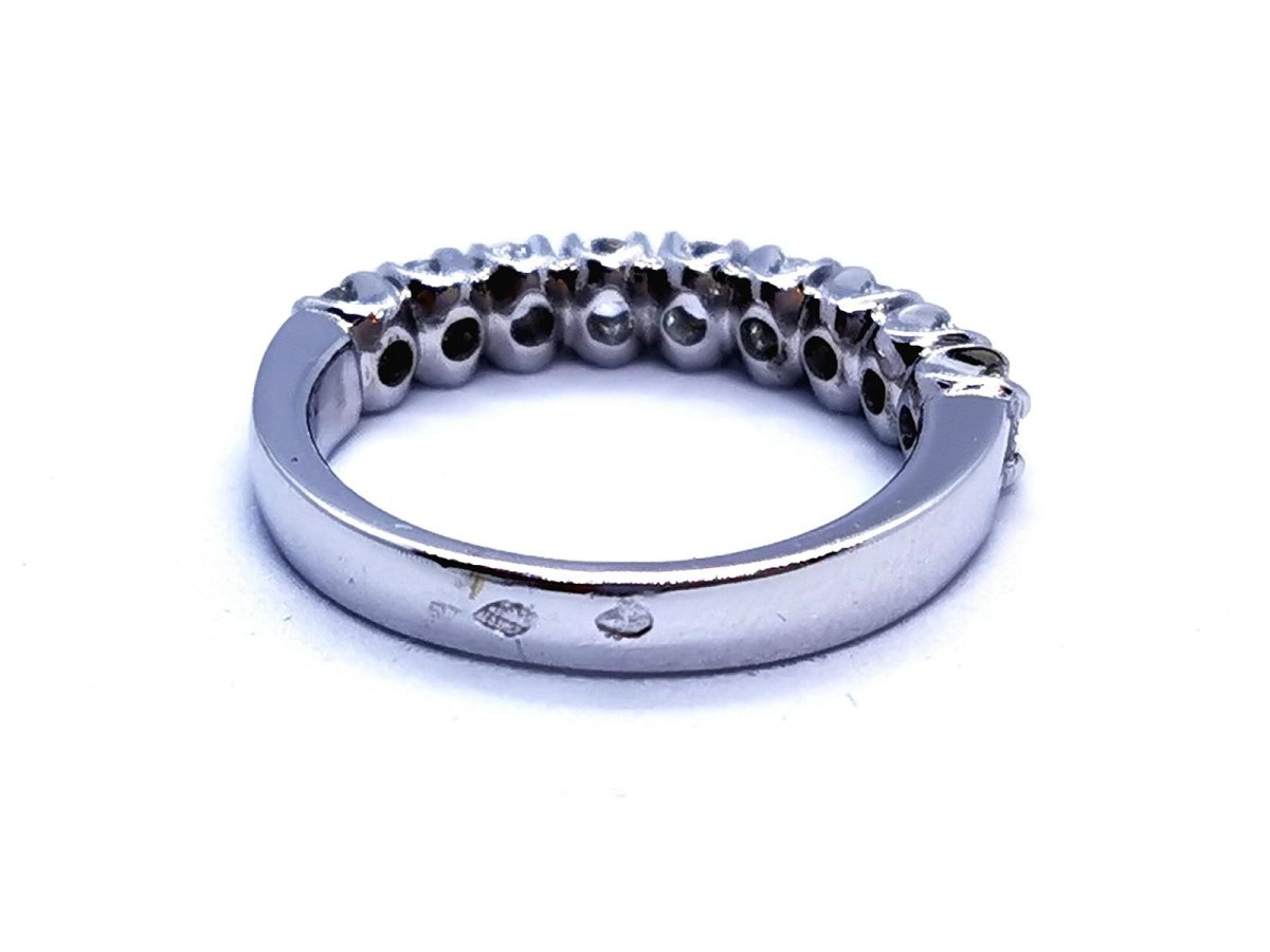 Bague Alliance Or blanc Diamant - Castafiore