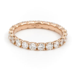Bague Alliance Or rose Diamant - Castafiore