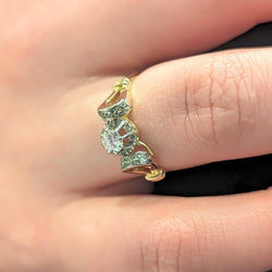 Bague Art déco 2 ors et diamants - Castafiore