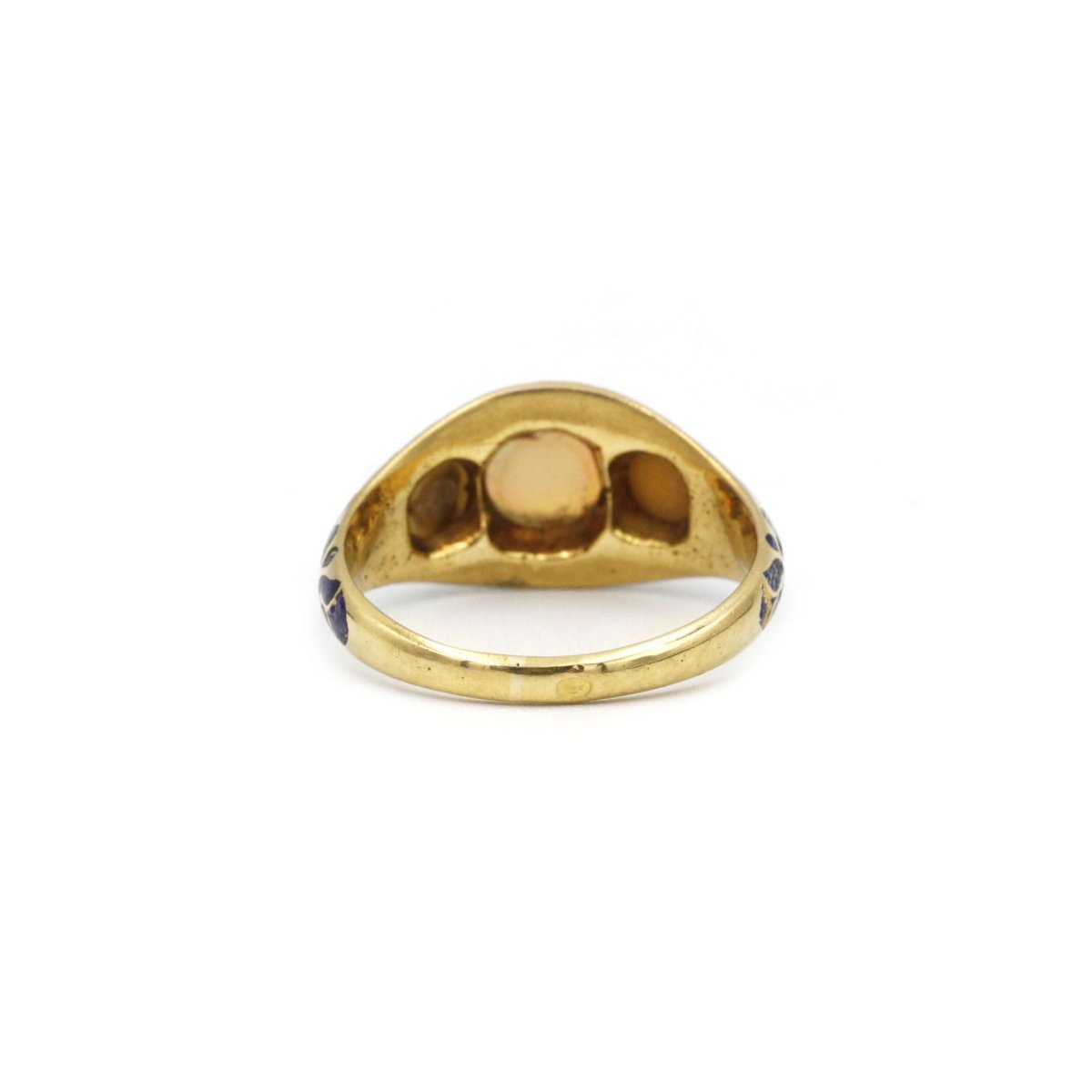 Bague Art nouveau en or, opale, perles et émail - Castafiore