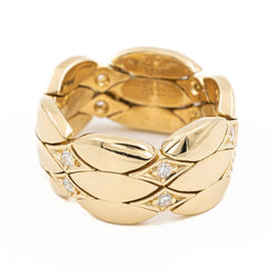 Bague Bandeau CARTIER en or jaune et diamants - Castafiore