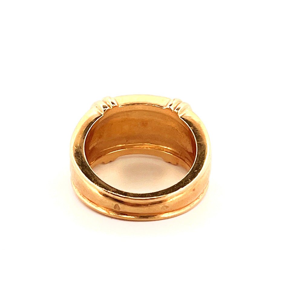 Bague Bandeau en or jaune et nacre - Castafiore