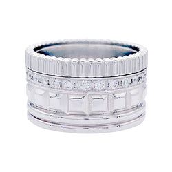 Bague Boucheron, "Quatre Radiant Edition", or blanc, diamants. - Castafiore