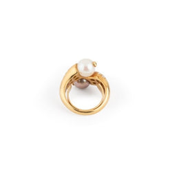Bague BOUCHERON Toi et Moi en or jaune, perles et diamants - Castafiore