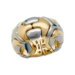 Bague Bulgari, "Alveare", or jaune et acier - Castafiore