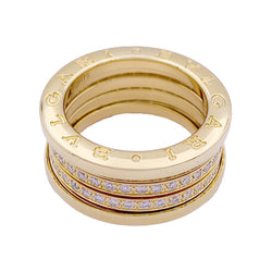 Bague BULGARI en or jaune et diamants - Castafiore