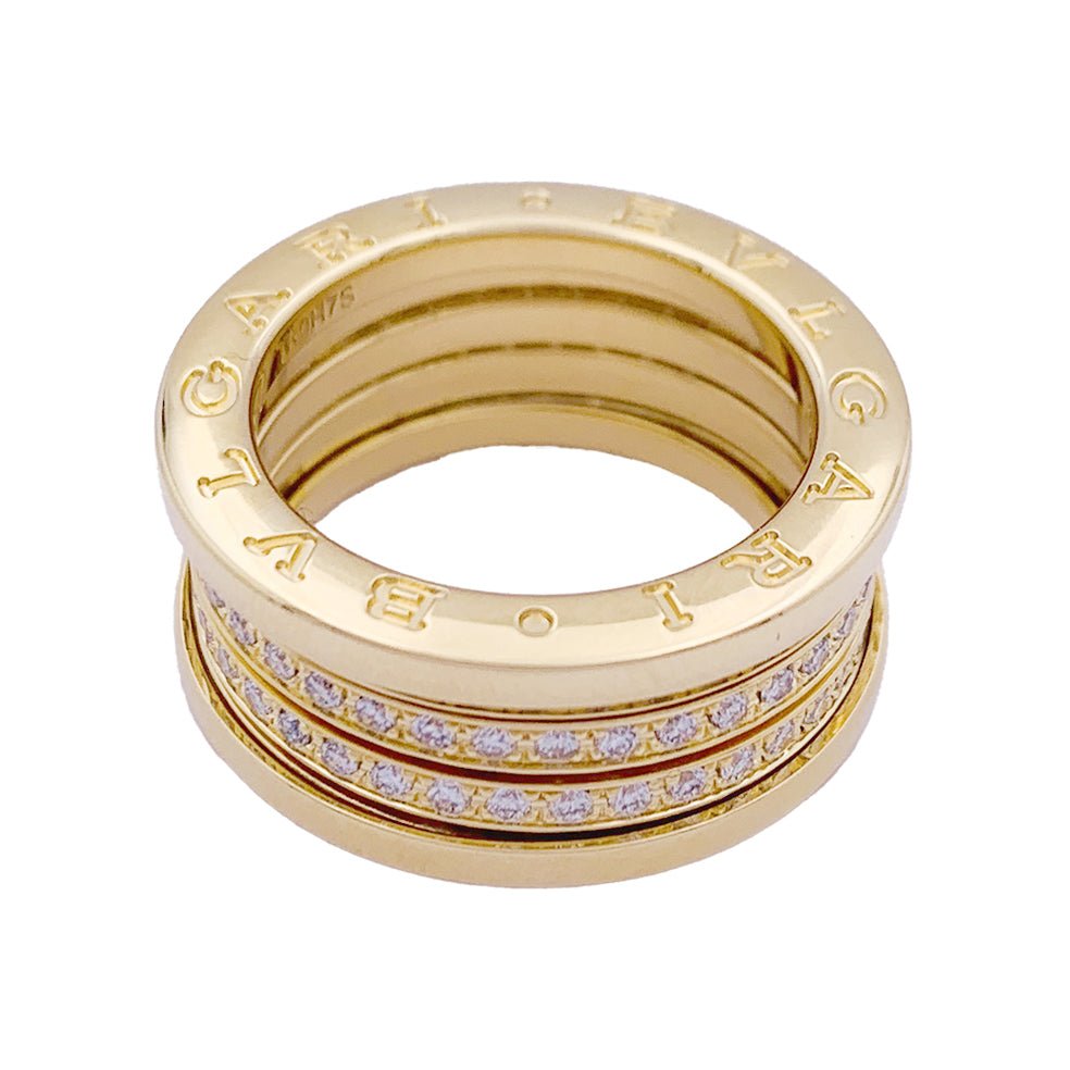 Bague BULGARI en or jaune et diamants - Castafiore