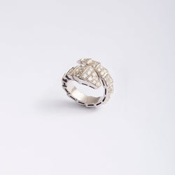 Bague BULGARI "Serpenti Viper" en or blanc et diamants - Castafiore