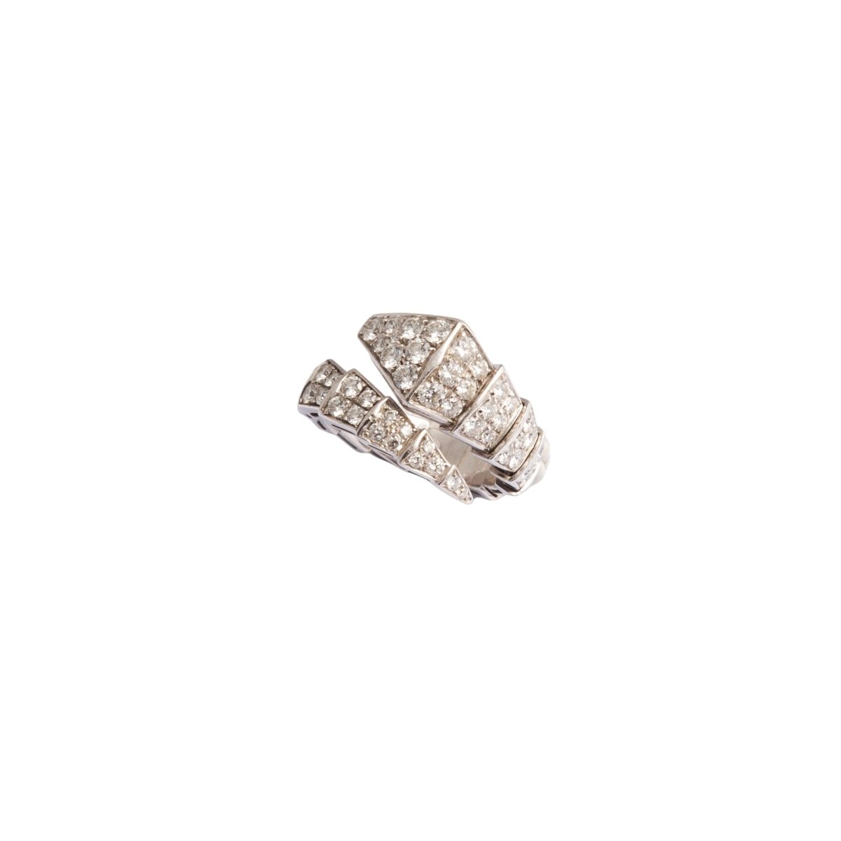 Bague BULGARI "Serpenti Viper" en or blanc et diamants - Castafiore