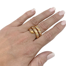 Bague BULGARI, "Tubogas", trois ors - Castafiore