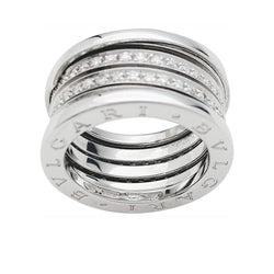 Bague "B.Zero1", BULGARI or blanc et diamants - Castafiore