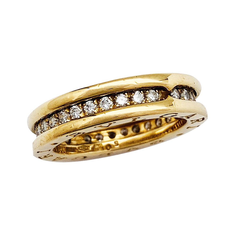 Bague "B.Zero1"BULGARI, or jaune et diamants - Castafiore