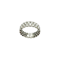 Bague CARTIER "Broderie" en or blanc et diamants - Castafiore