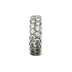 Bague CARTIER "Broderie" en or blanc et diamants - Castafiore