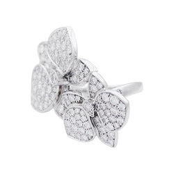 Bague CARTIER "Caresse d'Orchidées" en or blanc et diamants. - Castafiore