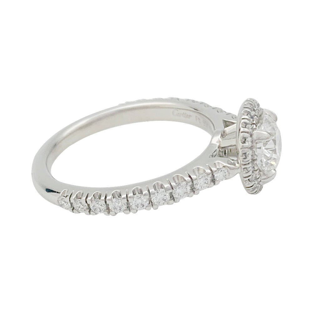 Bague Cartier "Destinée" en platine, diamant 0,73 carat - Castafiore