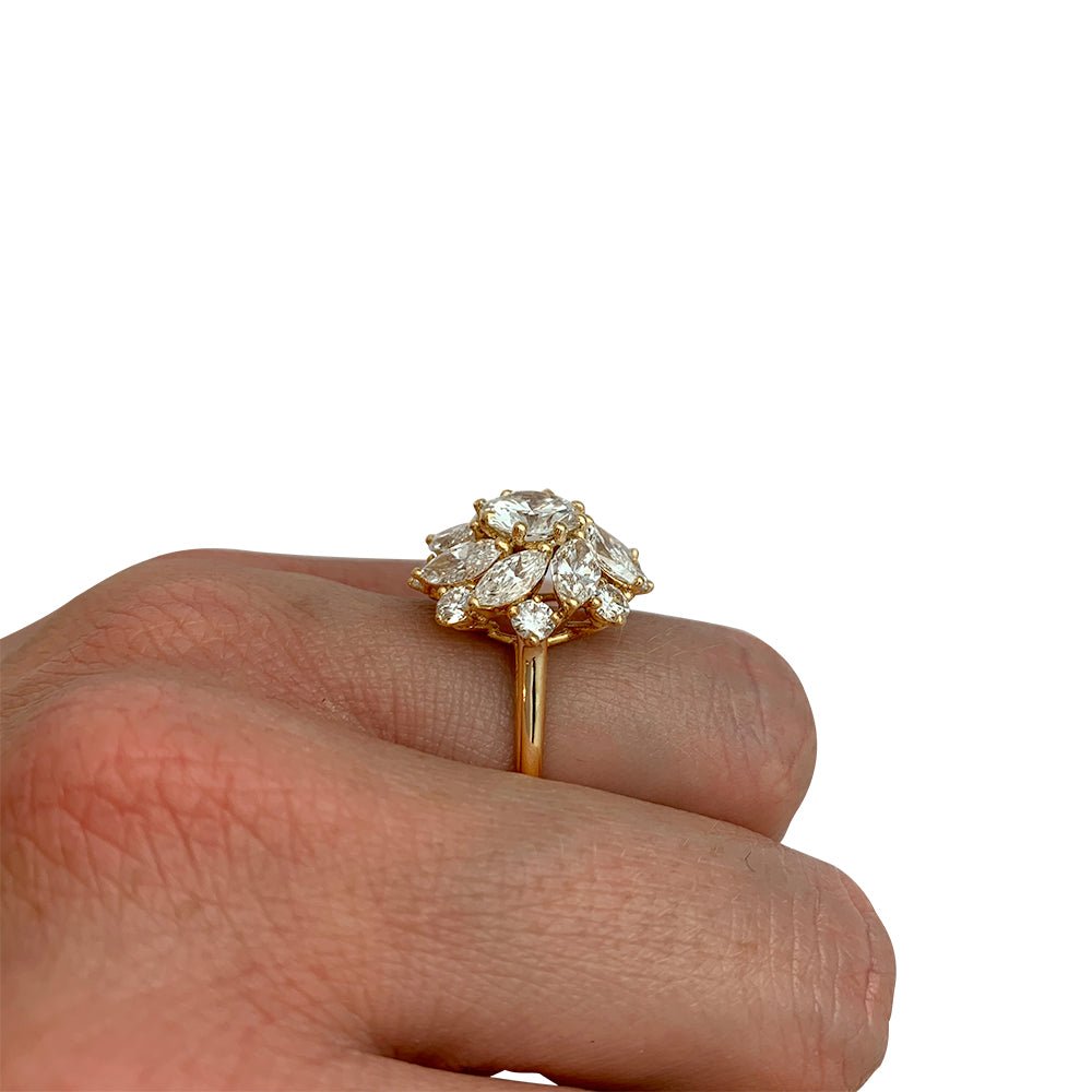 Bague CARTIER en or jaune, diamant 1,57 carats - Castafiore