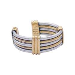 Bague CARTIER en or jaune et acier - Castafiore